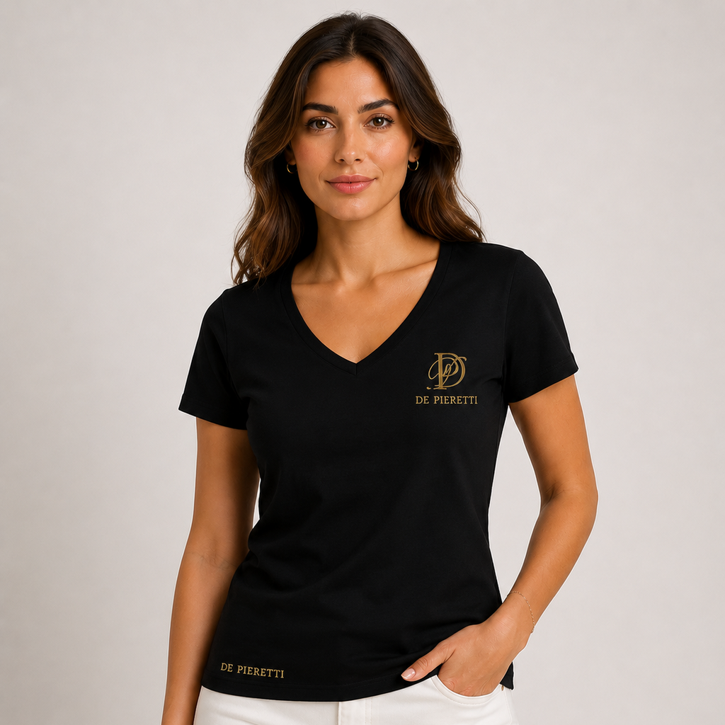 T-shirt Col V Noir
