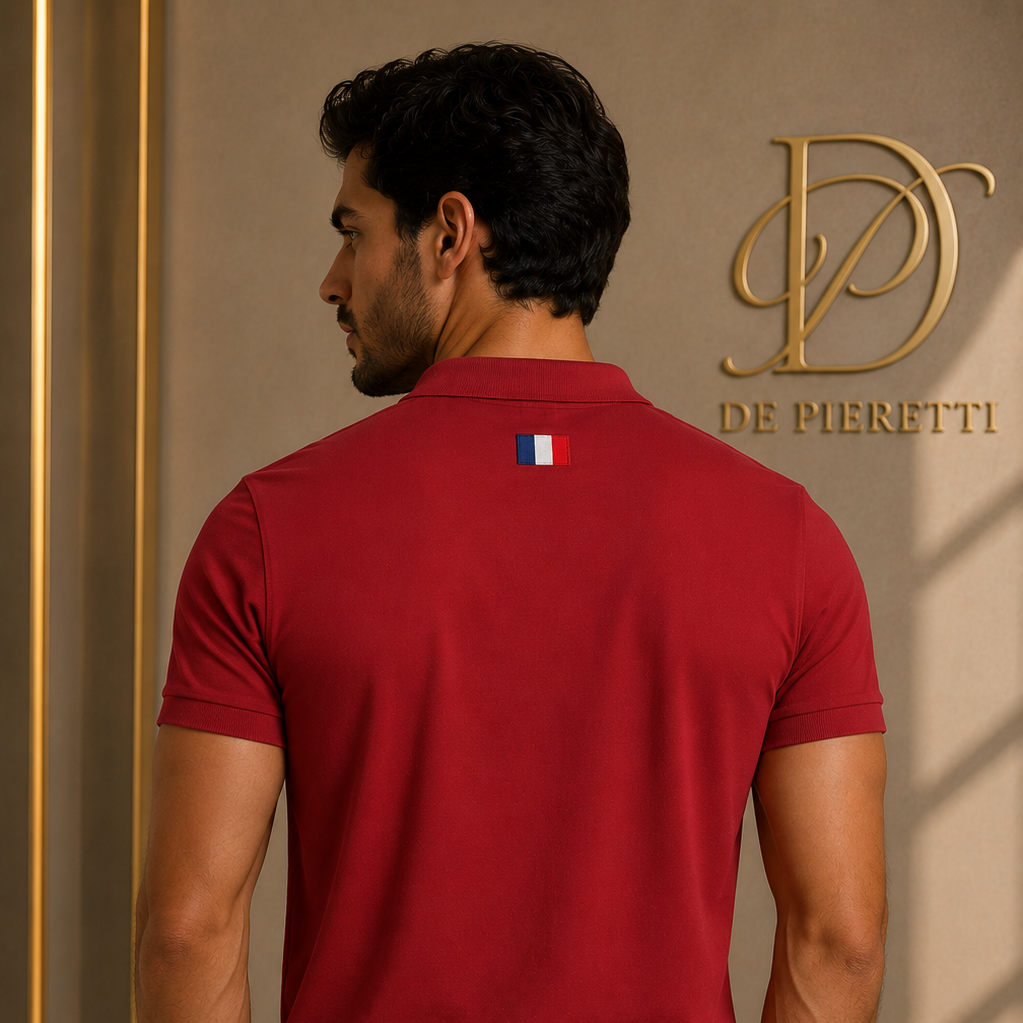 Polo Rouge Folk Homme