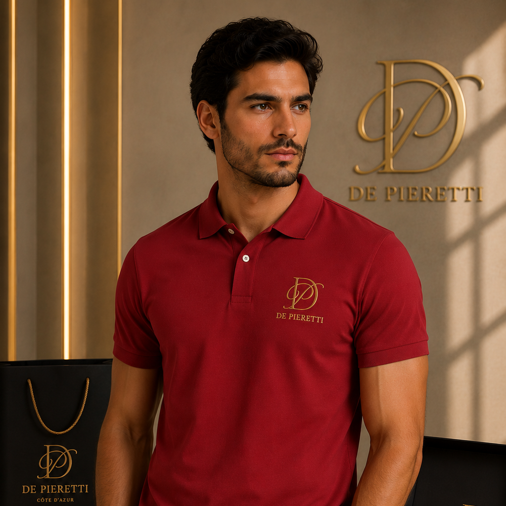 Polo Rouge Folk Homme