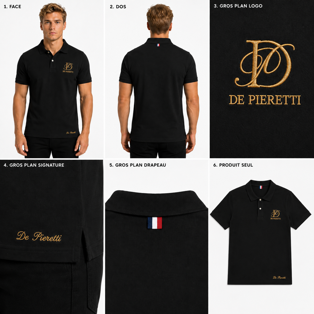 Polo nero da uomo