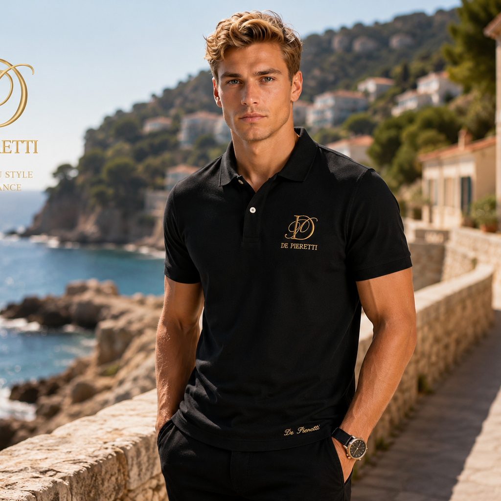Polo nero da uomo