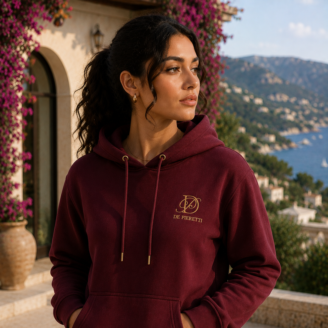 Hoodie Bordeaux Femme — Collection Côte d'Azur