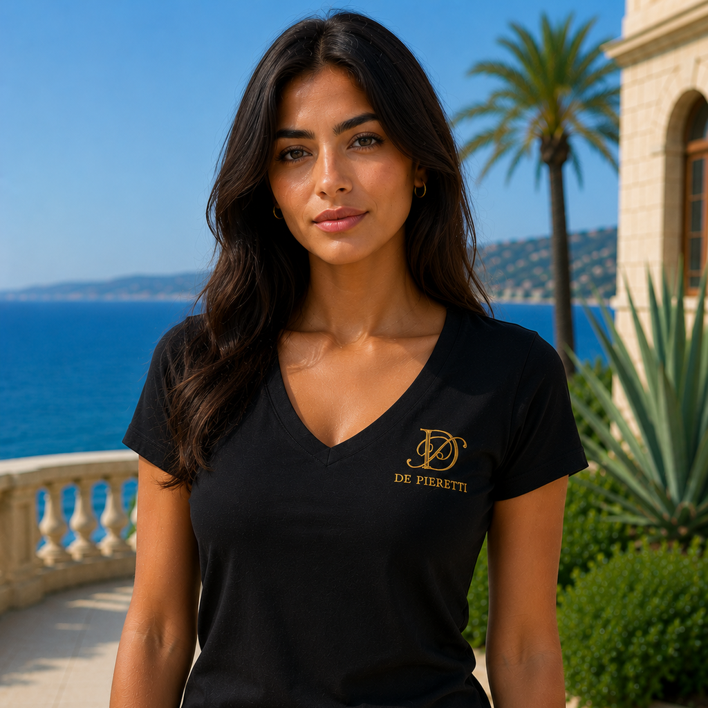 T-shirt Col V Noir