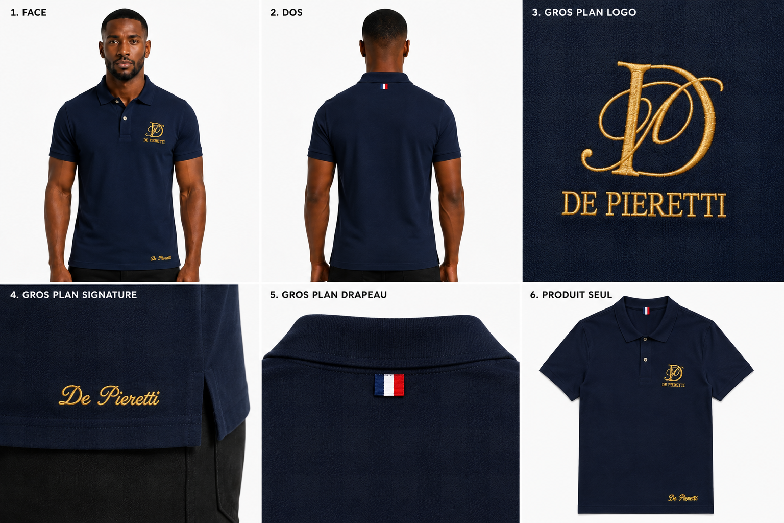 Polo Bleu Navy Homme