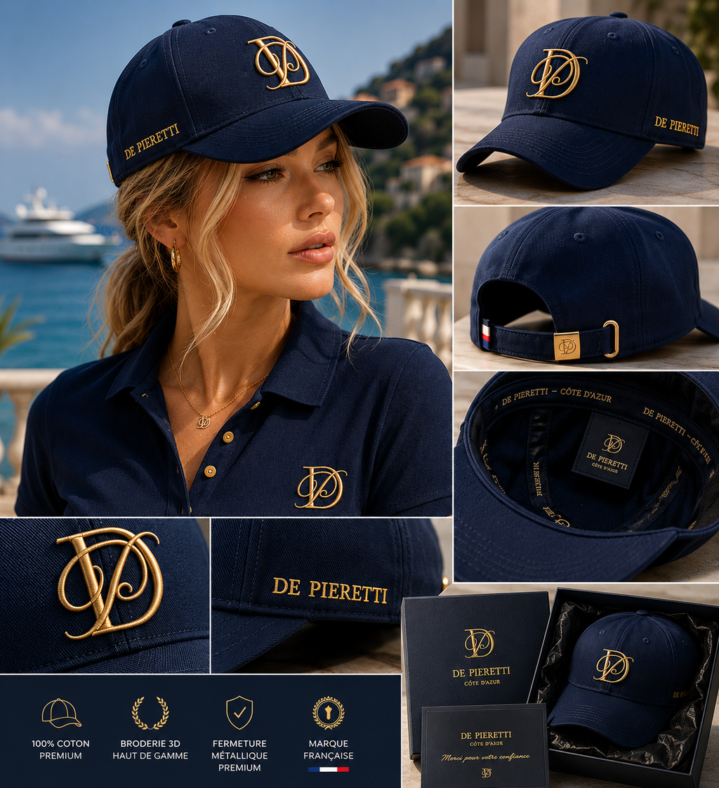 Casquette De Pieretti – Marine & Or