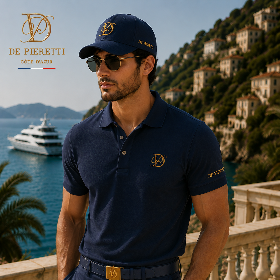 Casquette De Pieretti Homme – Marine & Or