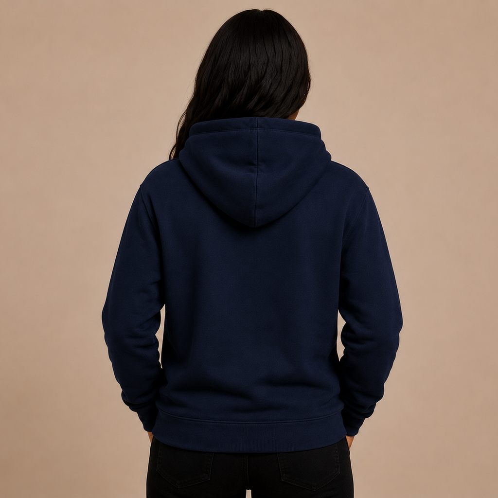 Sweat à capuche femme bleu navy