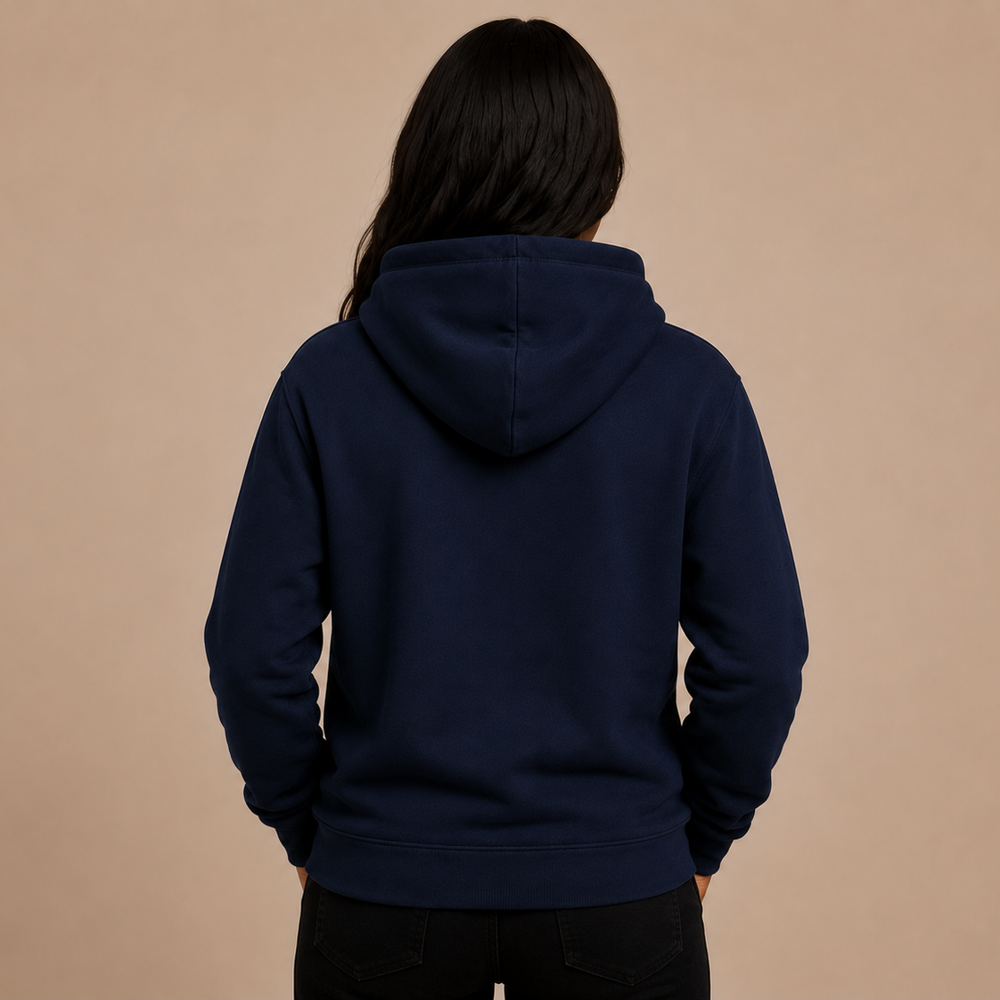 Sweat à capuche femme bleu navy