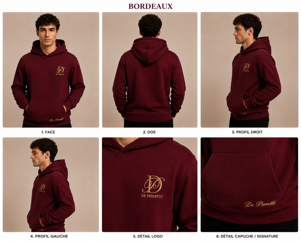 Hoodie Signature homme bordeaux édition limitée