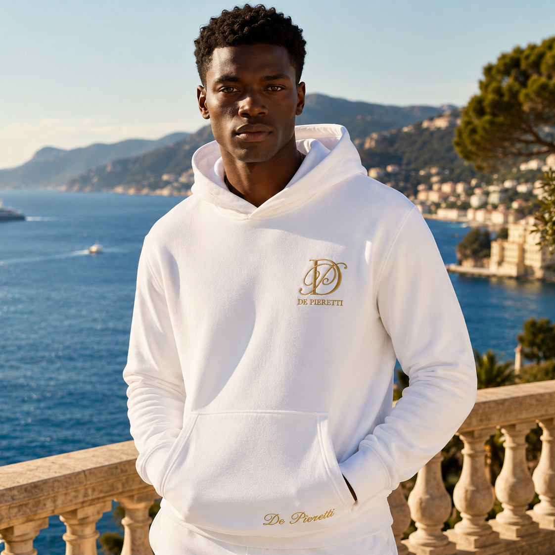 Sweat à capuche homme blanc