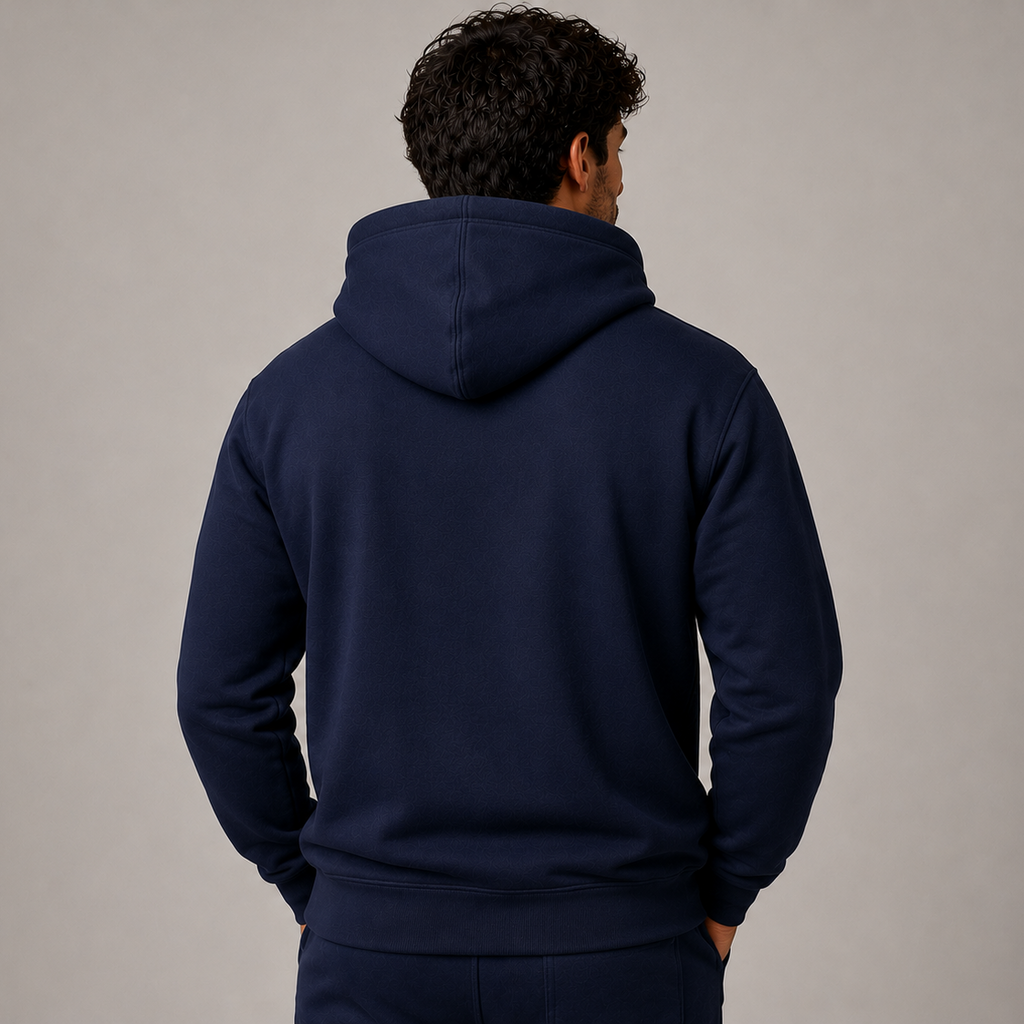 Sweat à capuche homme bleu navy