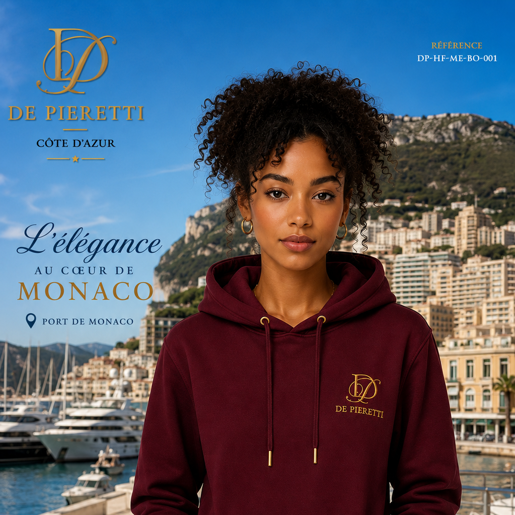 Hoodie Bordeaux Femme — Collection Côte d'Azur