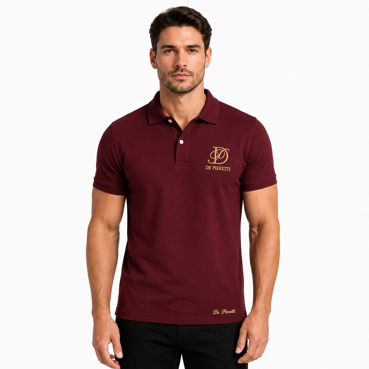 Polo Bordeaux Homme