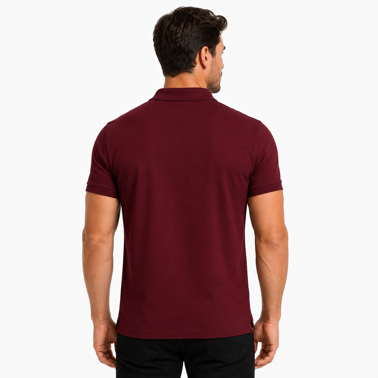 Polo Bordeaux Homme
