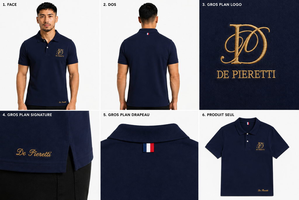Polo blu navy da uomo