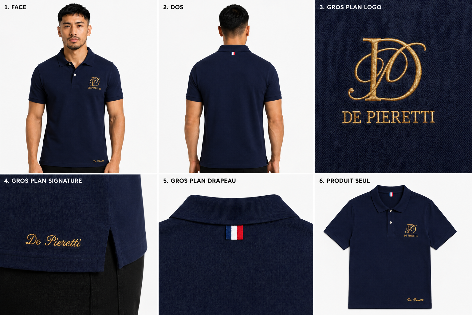 Polo Bleu Navy Homme