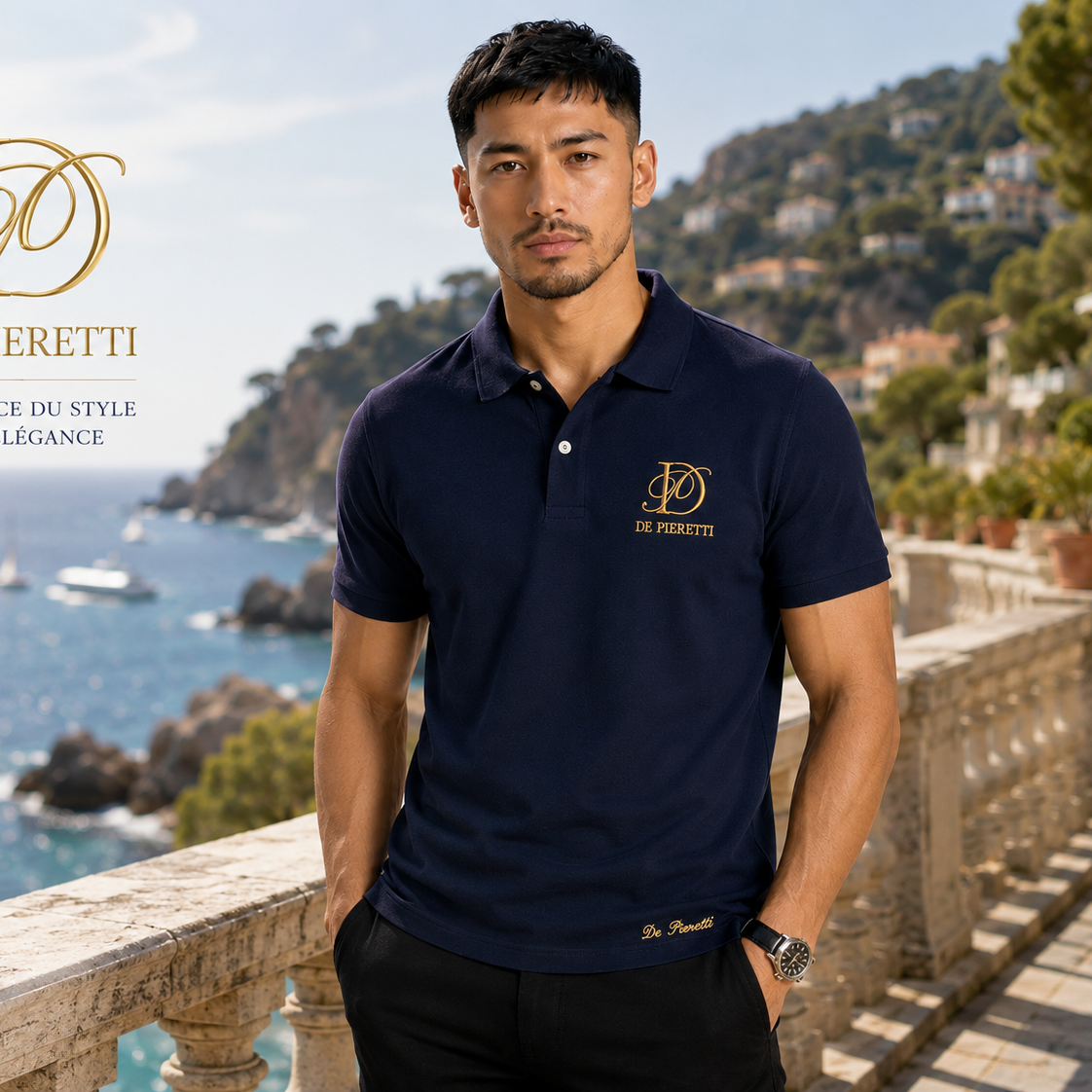 Polo Bleu Navy Homme