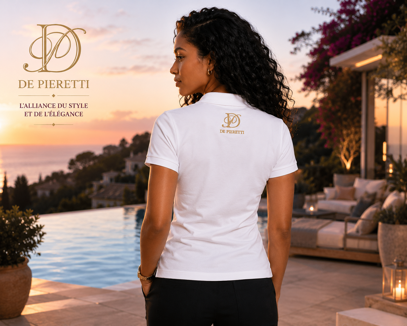 Polo Blanc Femme Depieretti | Luxe Côte d'Azur