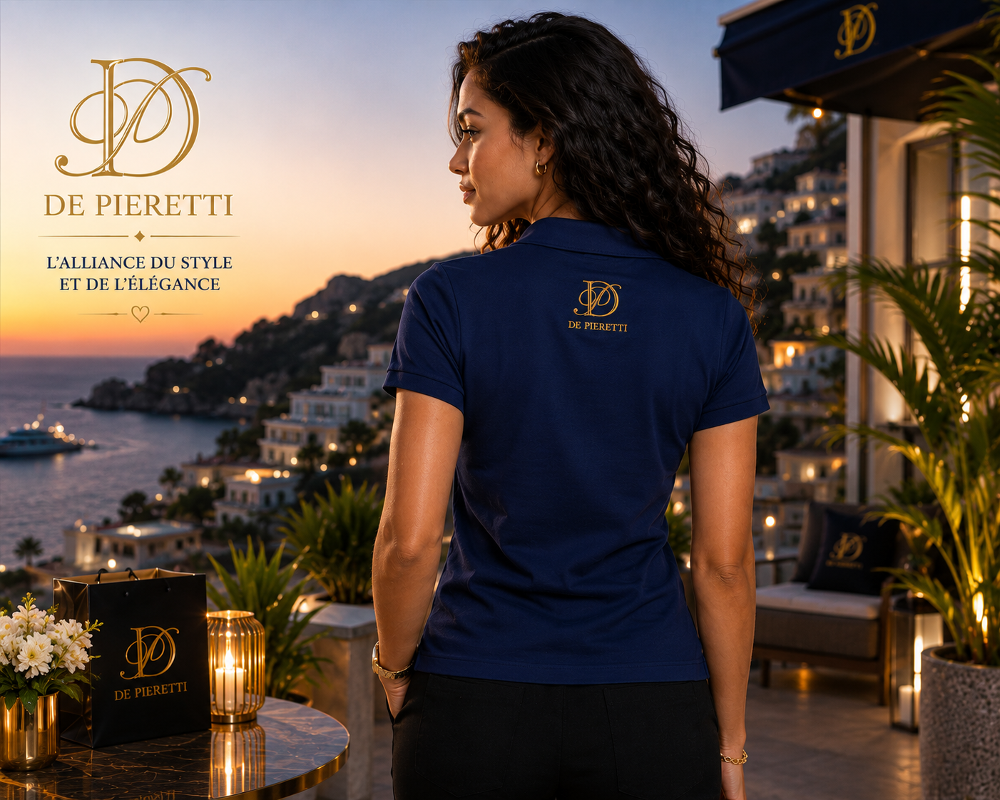 Polo Bleu Navy Femme