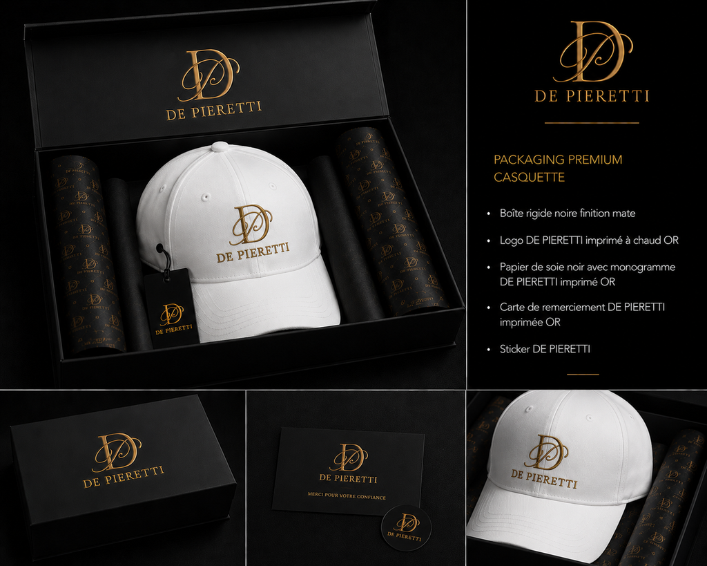 Berretto da uomo Pieretti – Bianco e Oro
